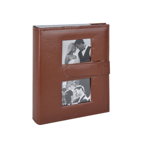 100'lük Deri Kahverengi Fotoğraf Albümü - 15x21cm