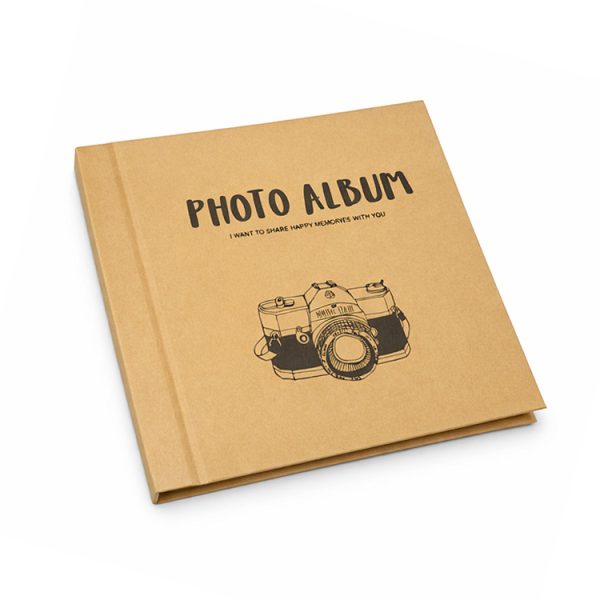 18 Yaprak Yapışkanlı Fotoğraf Makinesi Temalı Albüm - 24x24cm