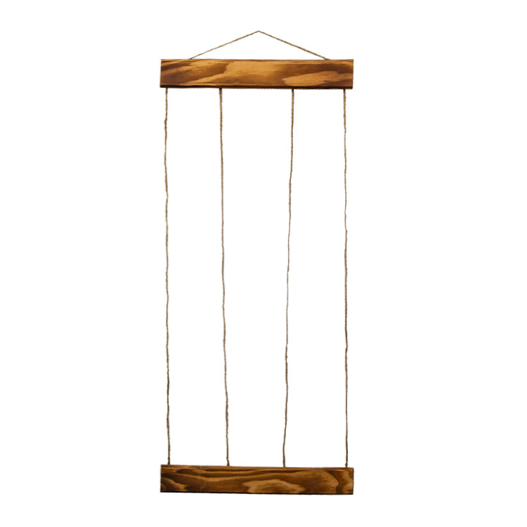 2'li Paket İpli Mandallı Ahşap Mini Duvar Çerçevesi - 25x57cm - Görsel 2