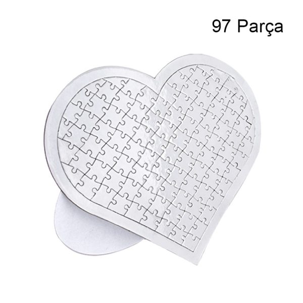 5'li Paket Kalp Puzzle A3 - 97 Parça