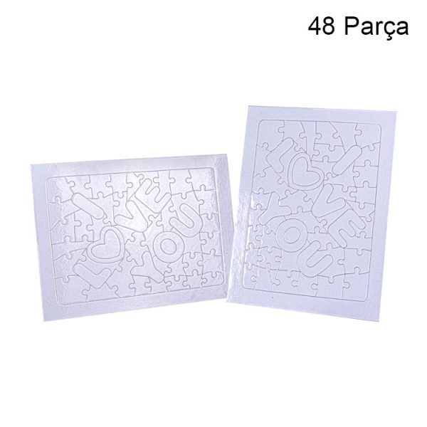 5'li Paket Love Puzzle A4 - 48 Parça