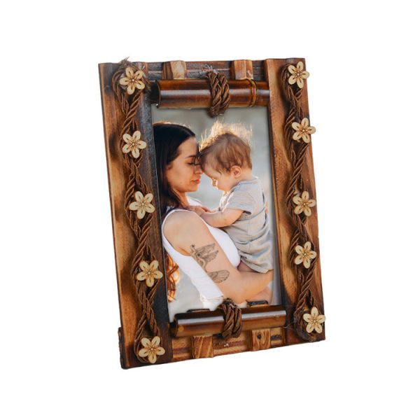 Bambu Çiçekli Fotoğraf Çerçevesi - 10x15cm