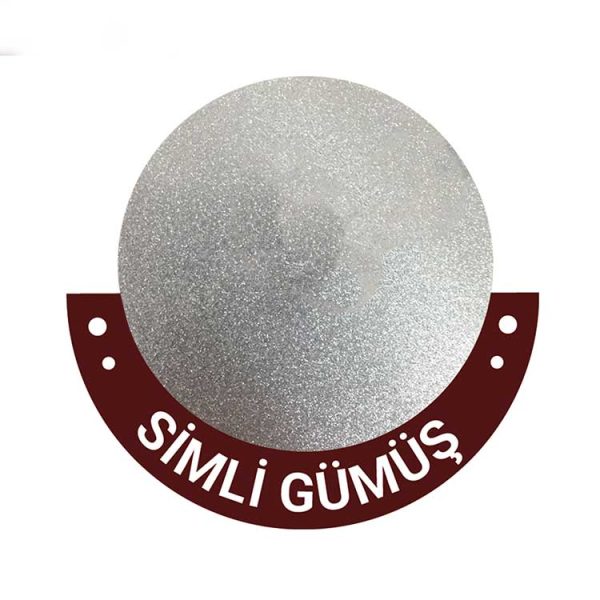 Simli Gümüş Baskı Metali - 30x60cm