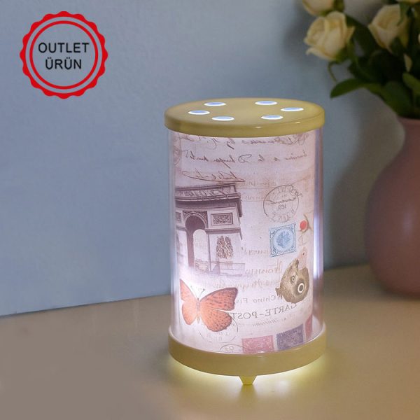 Led Işıklı Dönen Silindir Fotoğraf Çerçevesi