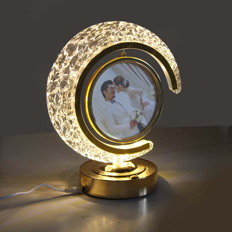 LED'li Kristal Hilal Fotoğraf Çerçevesi - Görsel 5