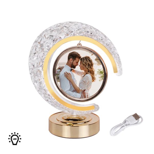 LED'li Kristal Hilal Fotoğraf Çerçevesi