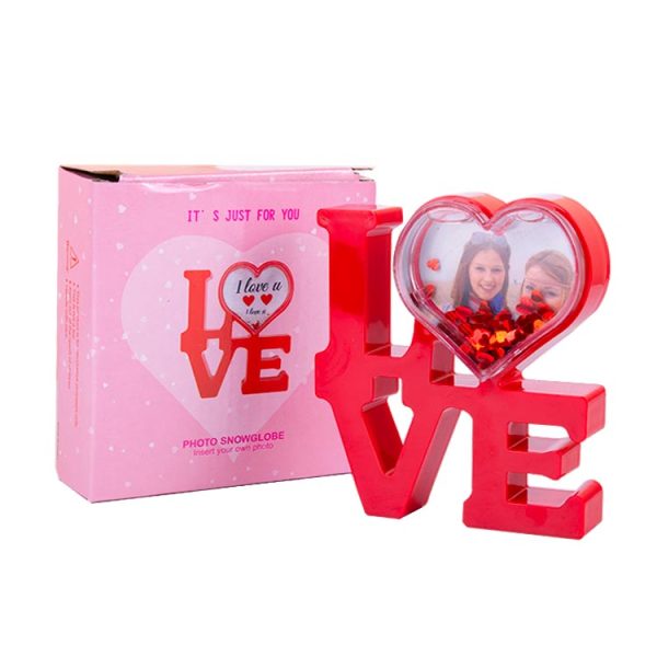Love Fotoğraflı Kar Küresi