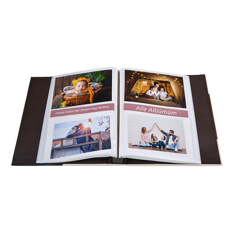 Pembe Sweet 200'lük Deri Fotoğraf Albümü - 10x15cm - Görsel 3