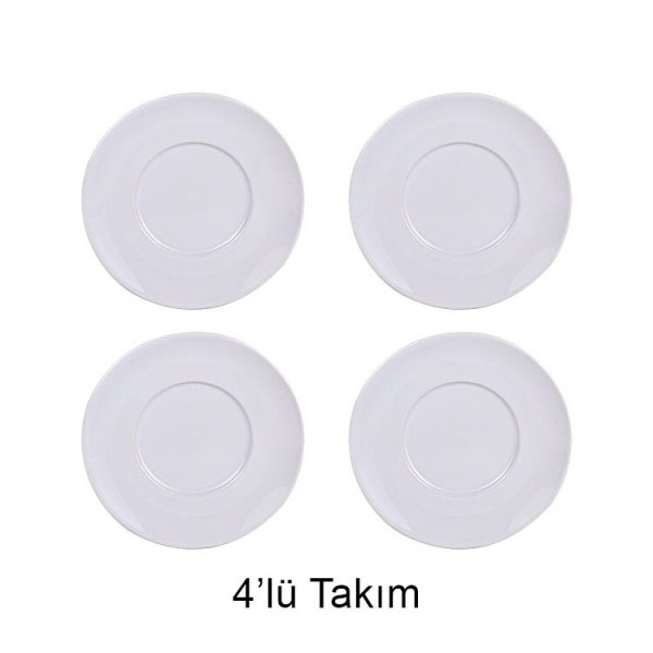 Porselen Kupa Bardak Altlığı - 4'lü Paket