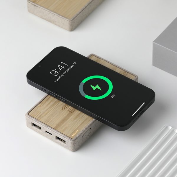 Powerbank 10000 mAh Bambu Wireless Mobil Şarj Cihazı