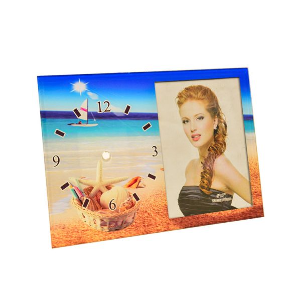 Saatli Cam Fotoğraf Çerçevesi - 13x17cm