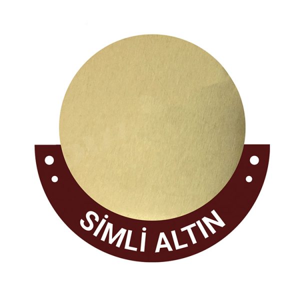 Simli Altın Baskı Metali - 30x60cm