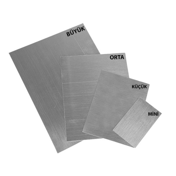 Plaket Baskı Metali - Fırçalı Gümüş