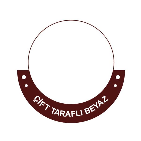 Çift Taraflı Beyaz Baskı Metali - 30x60cm