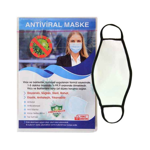 Çocuk Siyah Biyeli Maske+Broşür+Poşet