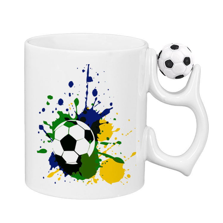 Futbol Toplu Porselen Beyaz Kupa Bardak - Kutulu - Görsel 4