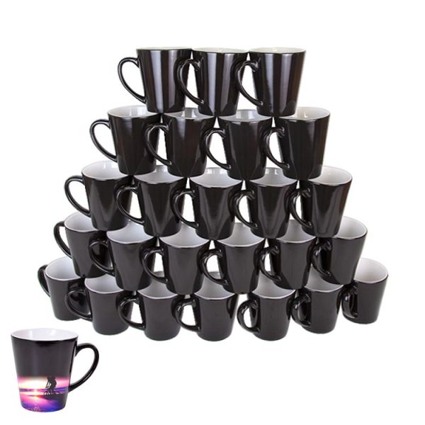12oz Sihirli Konik Siyah Sihirli Kupa