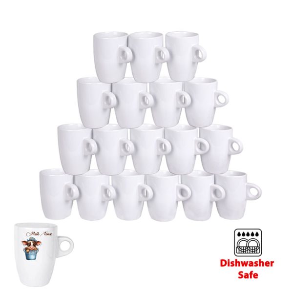 Porselen Beyaz Latte Kupa Bardak