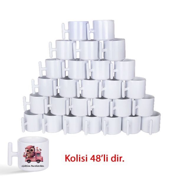 Porselen Beyaz T Kupa Bardak