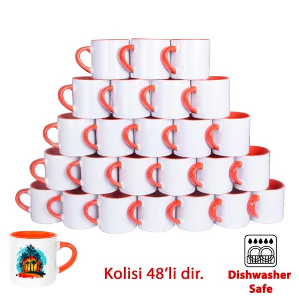 Porselen Turuncu Nescafe Fincanı