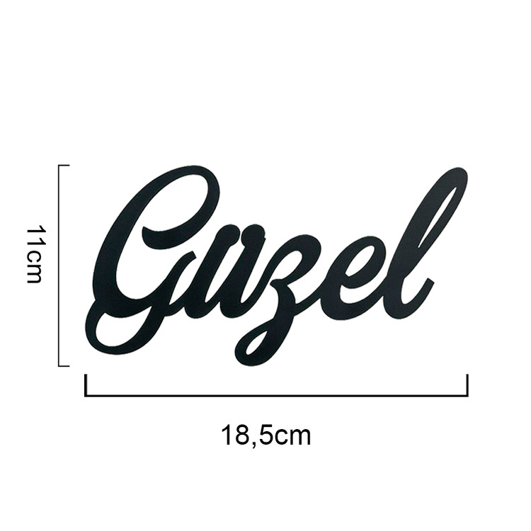 Yapışkanlı Her Şey Seninle Güzel Ahşap Duvar Yazısı - Kutulu - Görsel 9