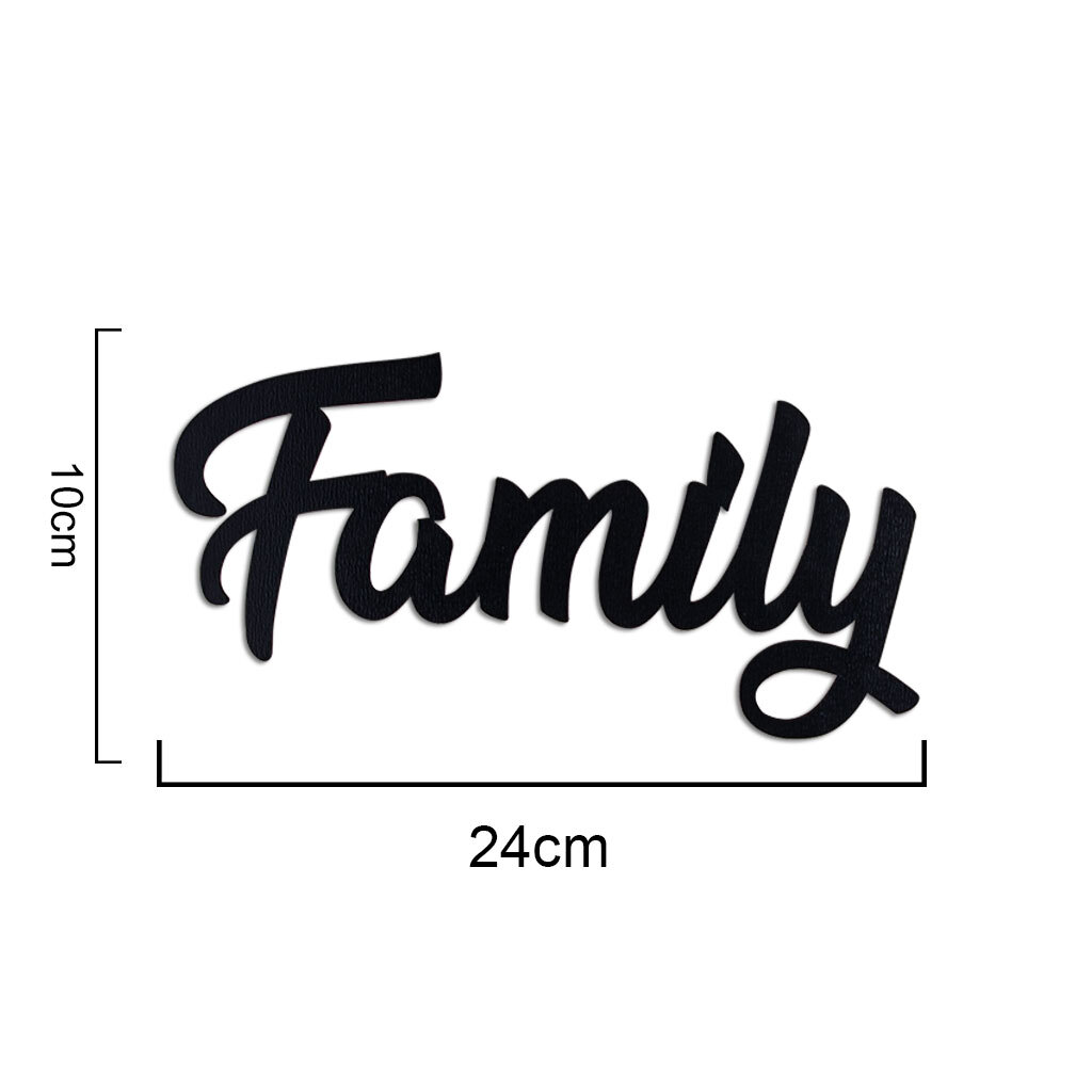 Yapışkanlı My Family Ahşap Duvar Yazısı - Kutulu - Görsel 5