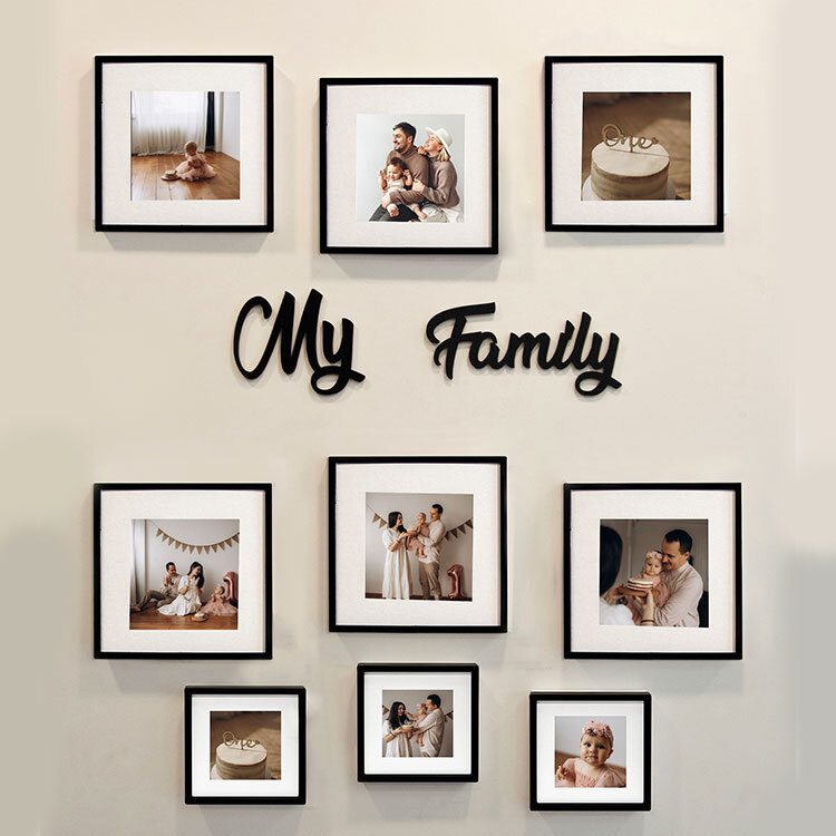 Yapışkanlı My Family Ahşap Duvar Yazısı - Kutulu - Görsel 7