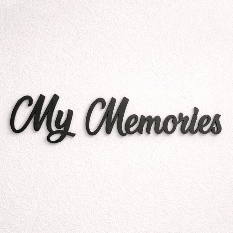Yapışkanlı My Memories Ahşap Duvar Yazısı - Kutulu