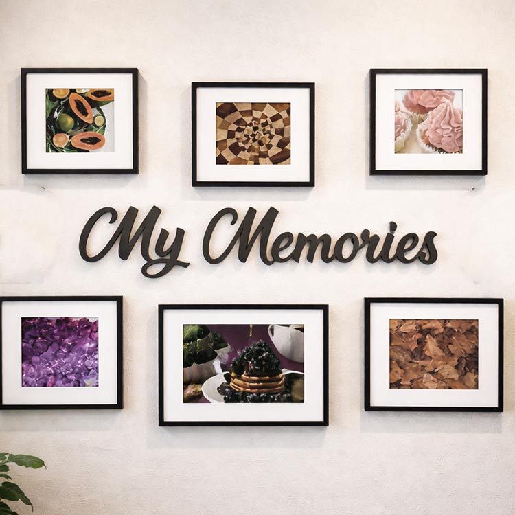 Yapışkanlı My Memories Ahşap Duvar Yazısı - Kutulu - Görsel 7