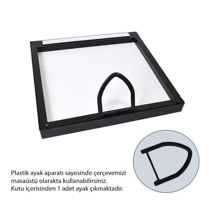Yapışkanlı Sök Tak Kare Çerçeve - Pembe 3'lü paket - Görsel 2